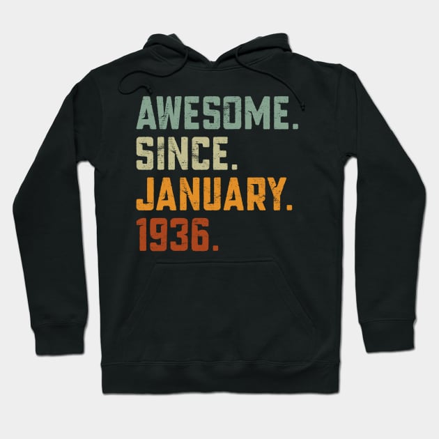 Awesome Since 1936 birthday Hoodie by Blen Man Alexia